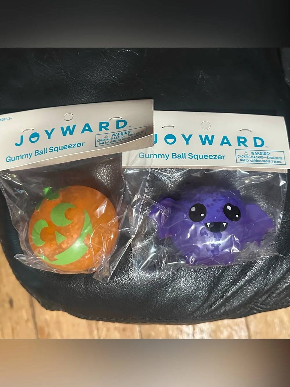 Joyward Gummy Ball Squeezer- Halloween Duo- Bat and Jack O Lantern fidget toy